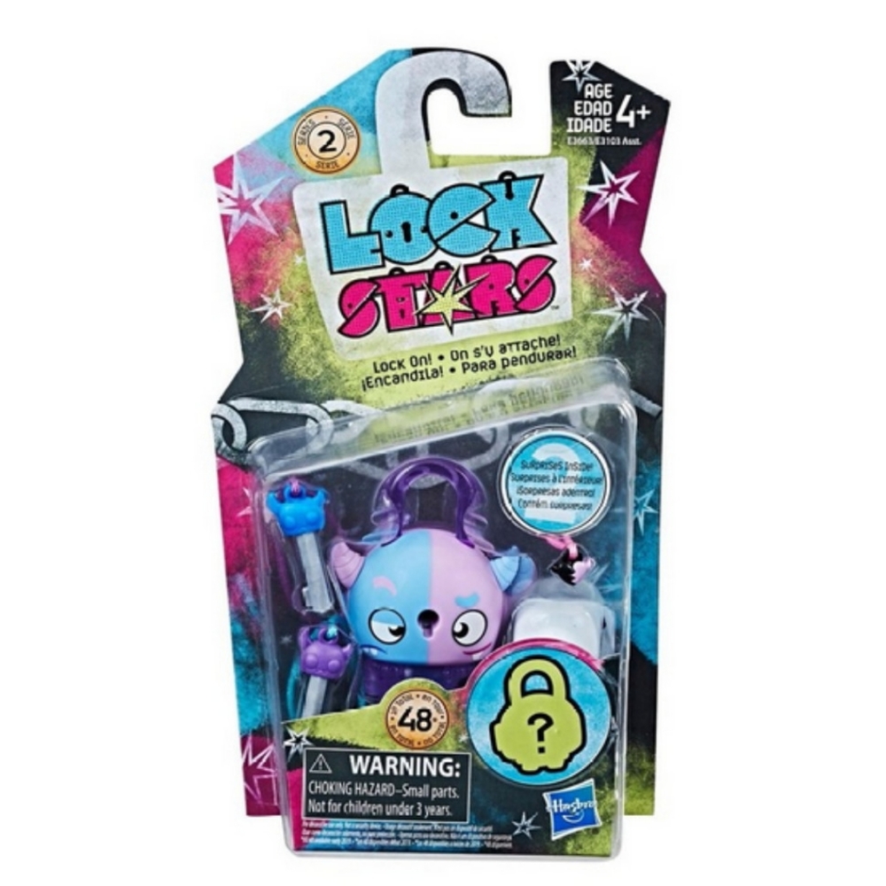 Hasbro Lock Stars Pink And Blue Horned Monster